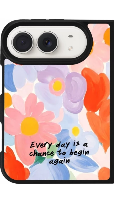 Coque iPhone Duo - Silicone rigide noir Every day is a chance Spring 2026