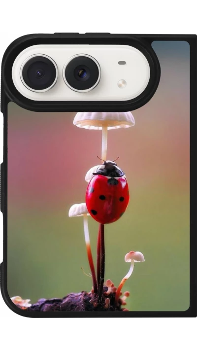 iPhone Duo Case Hülle - Silikon schwarz Ladybird on a mushroom Spring 2026