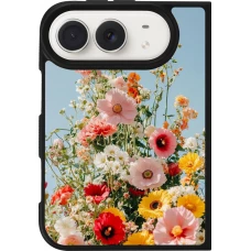 Coque iPhone Duo - Silicone rigide noir Spring flowers Spring 2026