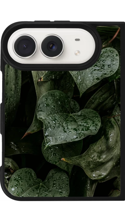 Coque iPhone Duo - Silicone rigide noir Spring 23 fresh plants