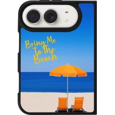 Coque iPhone Duo - Silicone rigide noir Summer 2025 Bring me to the beach