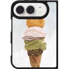 Coque iPhone Duo - Silicone rigide noir Summer 2025 Cornet