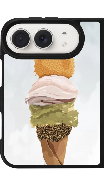 Coque iPhone Duo - Silicone rigide noir Summer 2025 Cornet