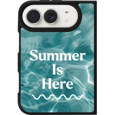 Coque iPhone Duo - Silicone rigide noir Summer 2025 Summer is here