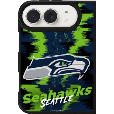 Coque iPhone Duo - Silicone rigide noir Super Bowl 26 Seattle 2