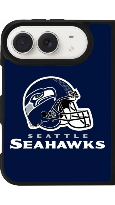 Coque iPhone Duo - Silicone rigide noir Super Bowl 26 Seattle 3
