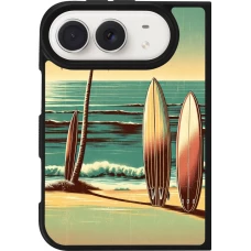 iPhone Duo Case Hülle - Silikon schwarz Surf Paradise
