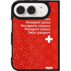 Coque iPhone Duo - Silicone rigide noir Swiss Passport