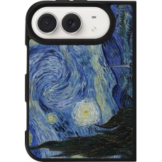 Coque iPhone Duo - Silicone rigide noir Tableau art - La Nuit étoilée - Van Gogh