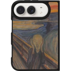 Coque iPhone Duo - Silicone rigide noir Tableau art - Le Cri - Edvard Munch