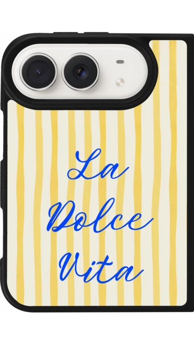 Coque iPhone Duo - Silicone rigide noir The good life 2026