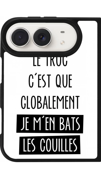 iPhone Duo Case Hülle - Silikon schwarz Le truc globalement bats les couilles