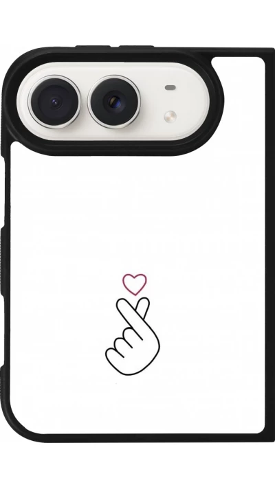 Coque iPhone Duo - Silicone rigide noir Valentine 2024 heat by Millennials