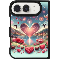 iPhone Duo Case Hülle - Silikon schwarz Valentin 2025 Schick