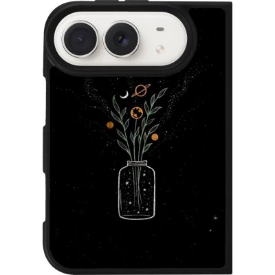 Coque iPhone Duo - Silicone rigide noir Vase black