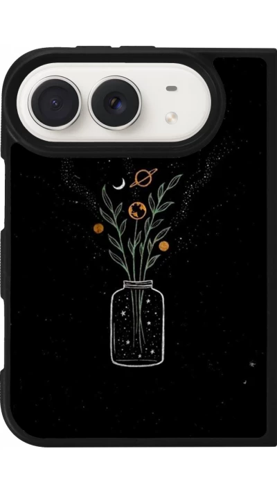 Coque iPhone Duo - Silicone rigide noir Vase black