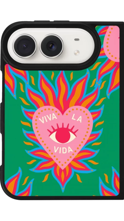 Coque iPhone Duo - Silicone rigide noir Viva la vida 2026