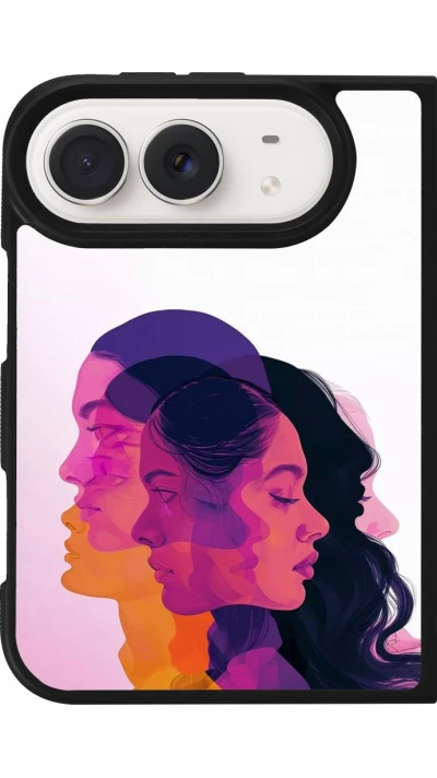 Coque iPhone Duo - Silicone rigide noir Womens day 2026 10