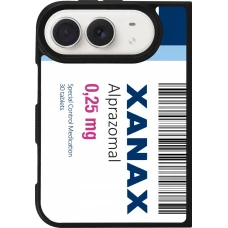 Coque iPhone Duo - Silicone rigide noir Xanax Alprazolam 2025