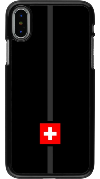 iPhone X / Xs Case Hülle - Kanton CH schwarz