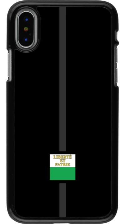 iPhone X / Xs Case Hülle - Kanton VD schwarz