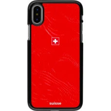 iPhone X / Xs Case Hülle - Schweiz 2026 personalisierbares Fussballtrikot