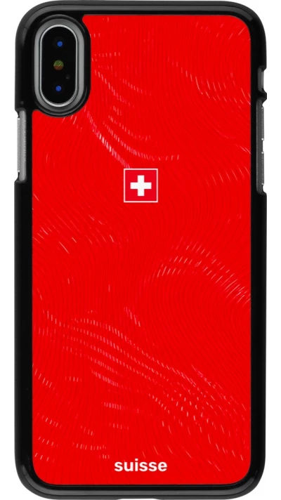 iPhone X / Xs Case Hülle - Schweiz 2026 personalisierbares Fussballtrikot