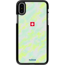 iPhone X / Xs Case Hülle - Schweiz Away 2026 personalisierbares Fussballtrikot