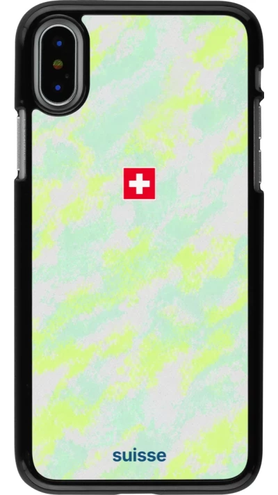 iPhone X / Xs Case Hülle - Schweiz Away 2026 personalisierbares Fussballtrikot