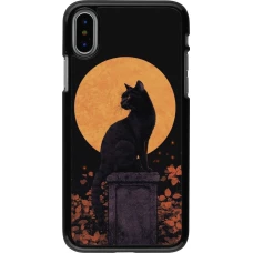 iPhone X / Xs Case Hülle - Halloween 2026 Cat Art Nouveau