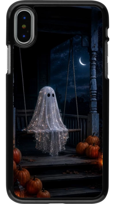 iPhone X / Xs Case Hülle - Halloween 2026 Ghost on a swing