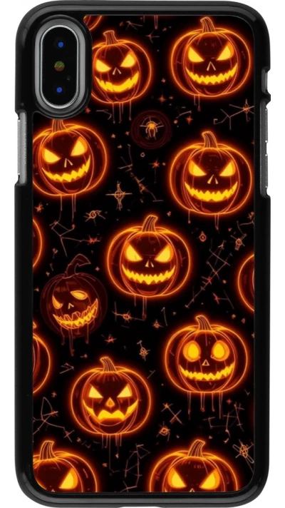 iPhone X / Xs Case Hülle - Halloween 2026 Pattern Pumpkins