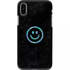 iPhone X / Xs Case Hülle - Happy smiley irisirt