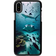 iPhone X / Xs Case Hülle - Manta Lagune Reinigung