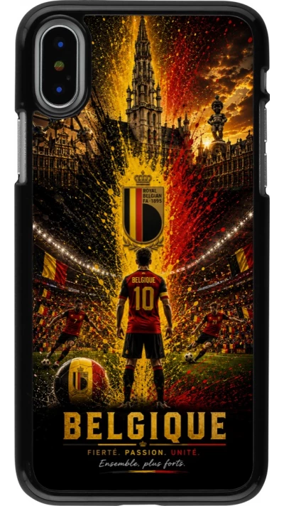 iPhone X / Xs Case Hülle - Fussball Belgien splash 2026