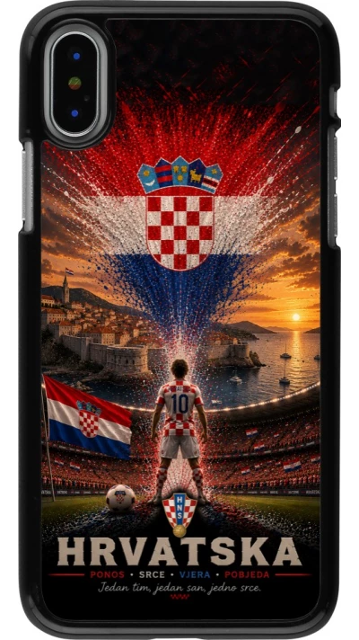 iPhone X / Xs Case Hülle - Fussball Kroatien splash 2026