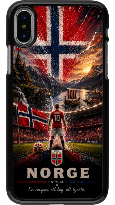 iPhone X / Xs Case Hülle - Fussball Norwegen splash 2026