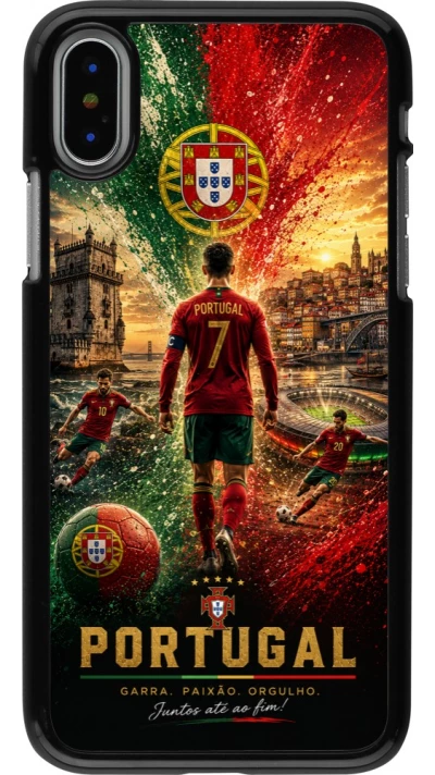 iPhone X / Xs Case Hülle - Fussball Portugal splash 2026