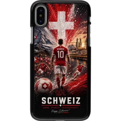 Coque iPhone X / Xs - Football Schweiz splash 2026