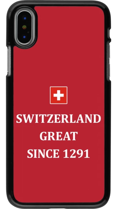 iPhone X / Xs Case Hülle - Switzerland Great Since 1291