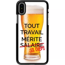 Hülle iPhone X / Xs - Tout travail mérite sa bière