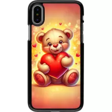 iPhone X / Xs Case Hülle - Valentin 2024 Teddy Liebe