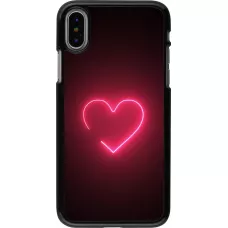 iPhone X / Xs Case Hülle - Valentine 2023 single neon heart