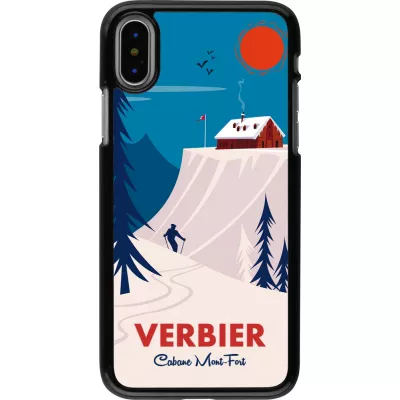 iPhone X / Xs Case Hülle - Verbier Cabane Mont-Fort
