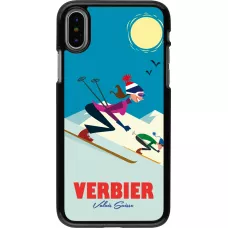 iPhone X / Xs Case Hülle - Verbier Ski Downhill