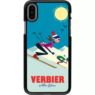 iPhone X / Xs Case Hülle - Verbier Ski Downhill