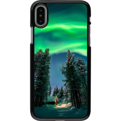 iPhone X / Xs Case Hülle - Winter 22 Northern Lights