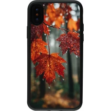 Coque iPhone X / Xs - Silicone rigide noir Autumn 25 Rain