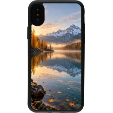Coque iPhone X / Xs - Silicone rigide noir Autumn 26 Autumn lake