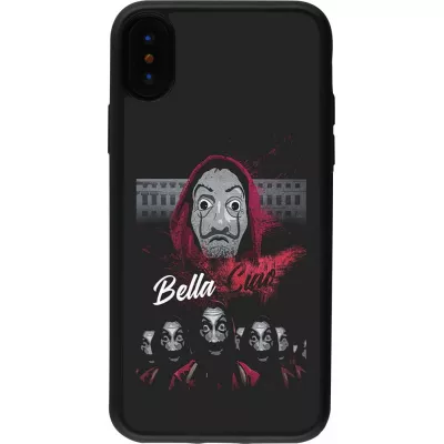 Coque iPhone X / Xs - Silicone rigide noir Bella Ciao